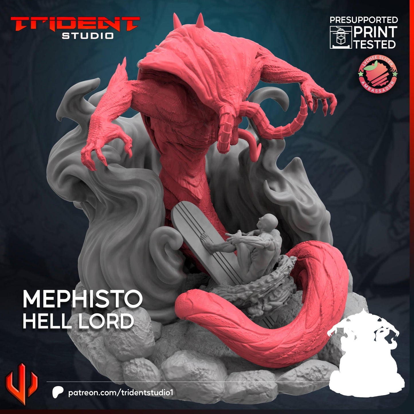 Mephisto - Hell Lord (Fan art sculpted by Trident Studio) (Crisis Protocol Proxy/Alternative)
