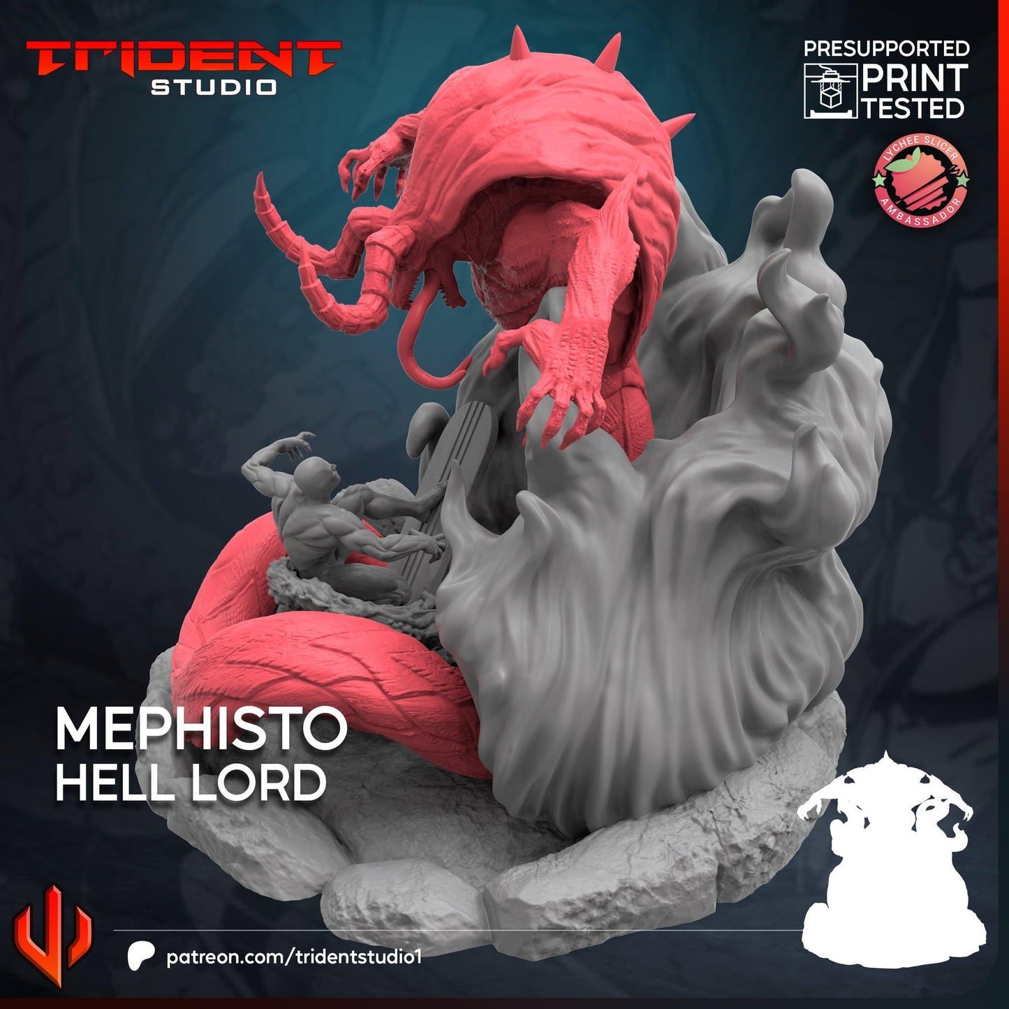 Mephisto - Hell Lord (Fan art sculpted by Trident Studio) (Crisis Protocol Proxy/Alternative)