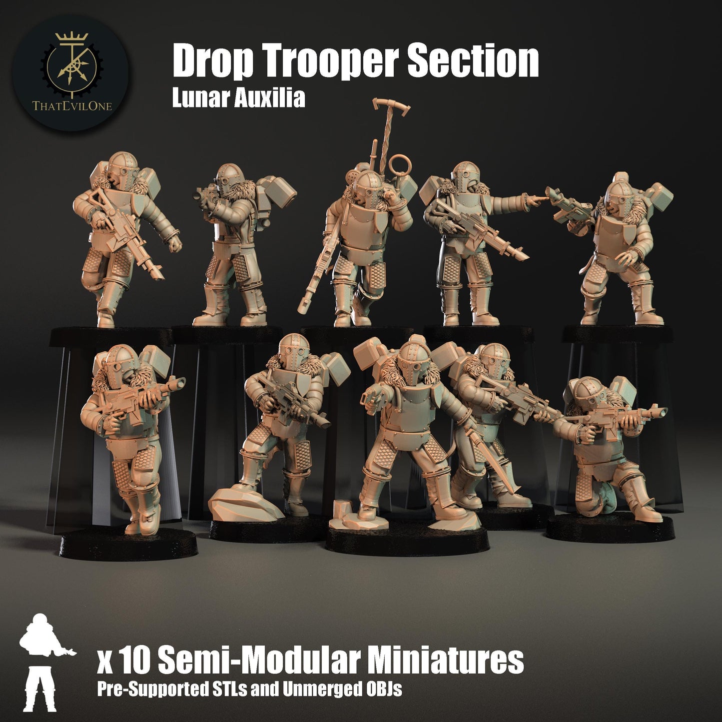 Lunar Auxilia Drop Trooper Section (10) (sculpted by That Evil One)