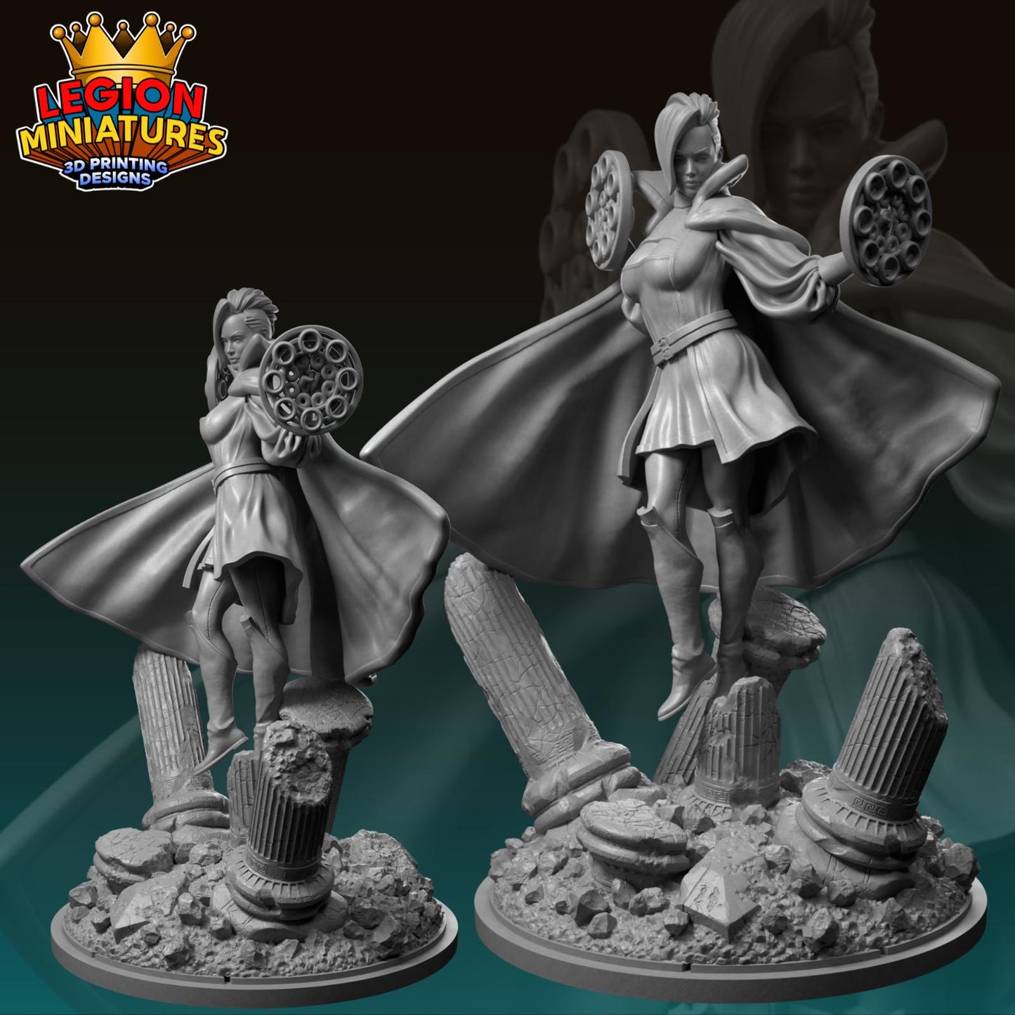 Inan Fan-Art 40mm Miniature (Sculpted by Legion Miniatures) (Crisis Protocol Proxy/Alternative)