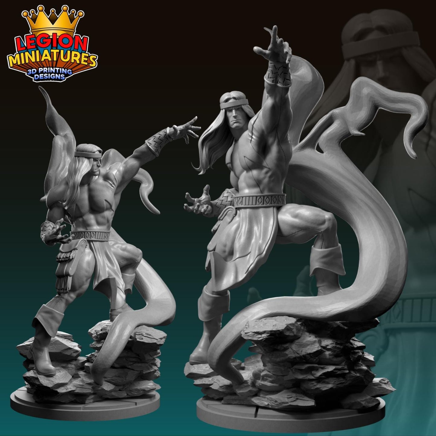 Shaman Fan-Art 40mm Miniature (Sculpted by Legion Miniatures) (Crisis Protocol Proxy/Alternative)