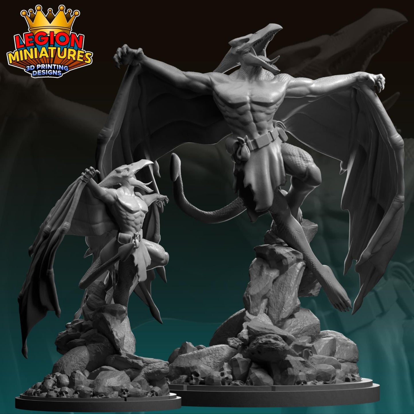 Sauron Fan-Art 40mm Miniature (Sculpted by Legion Miniatures) (Crisis Protocol Proxy/Alternative)