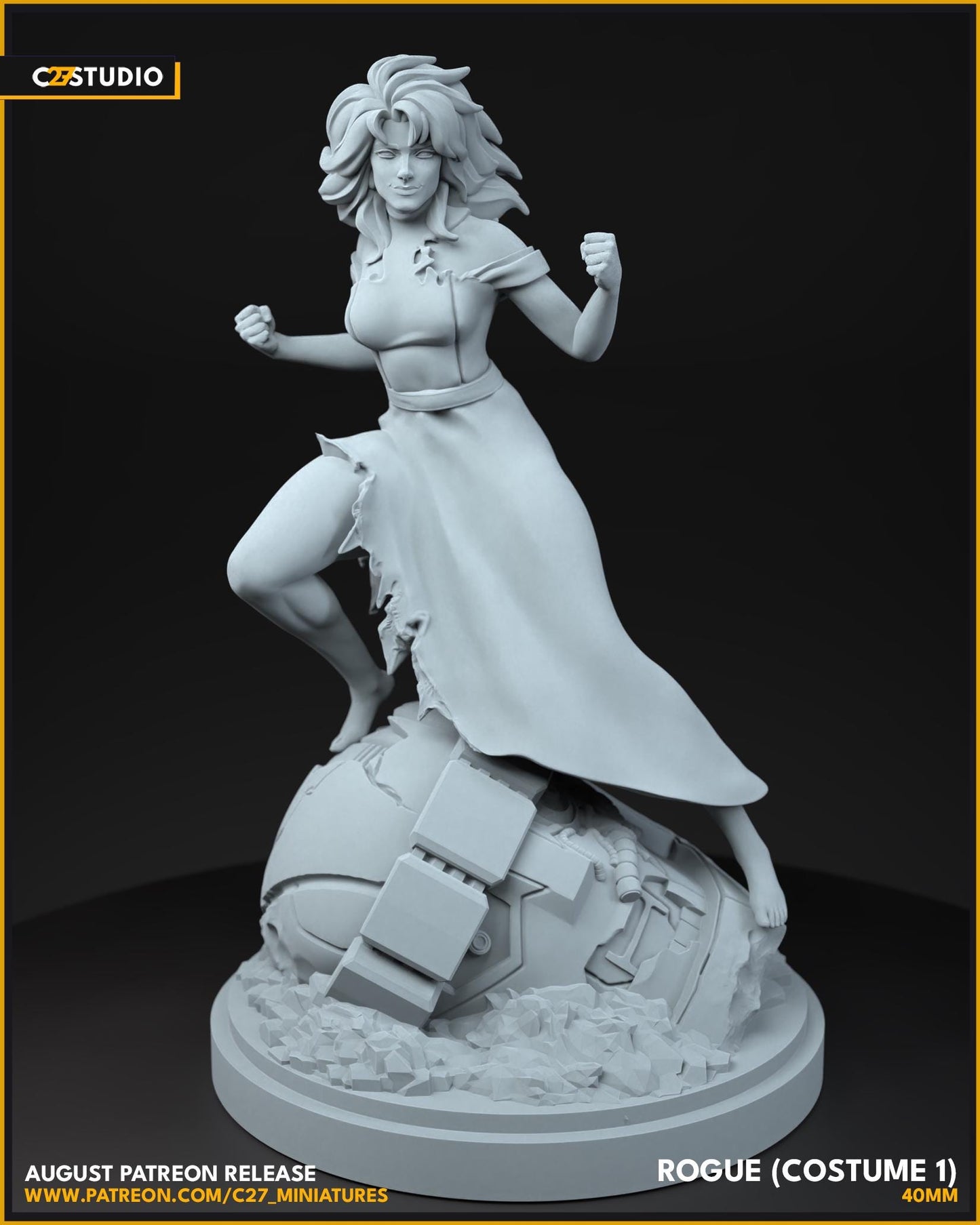 Rogue 97 - 40mm miniature (sculpted by C27 collectibles) (Crisis Protocol Proxy/Alternative)