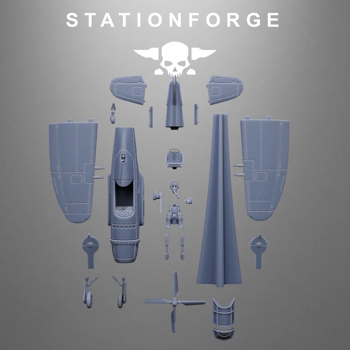 FreeGuard Thunderbolt Plane (sculpted by Stationforge)