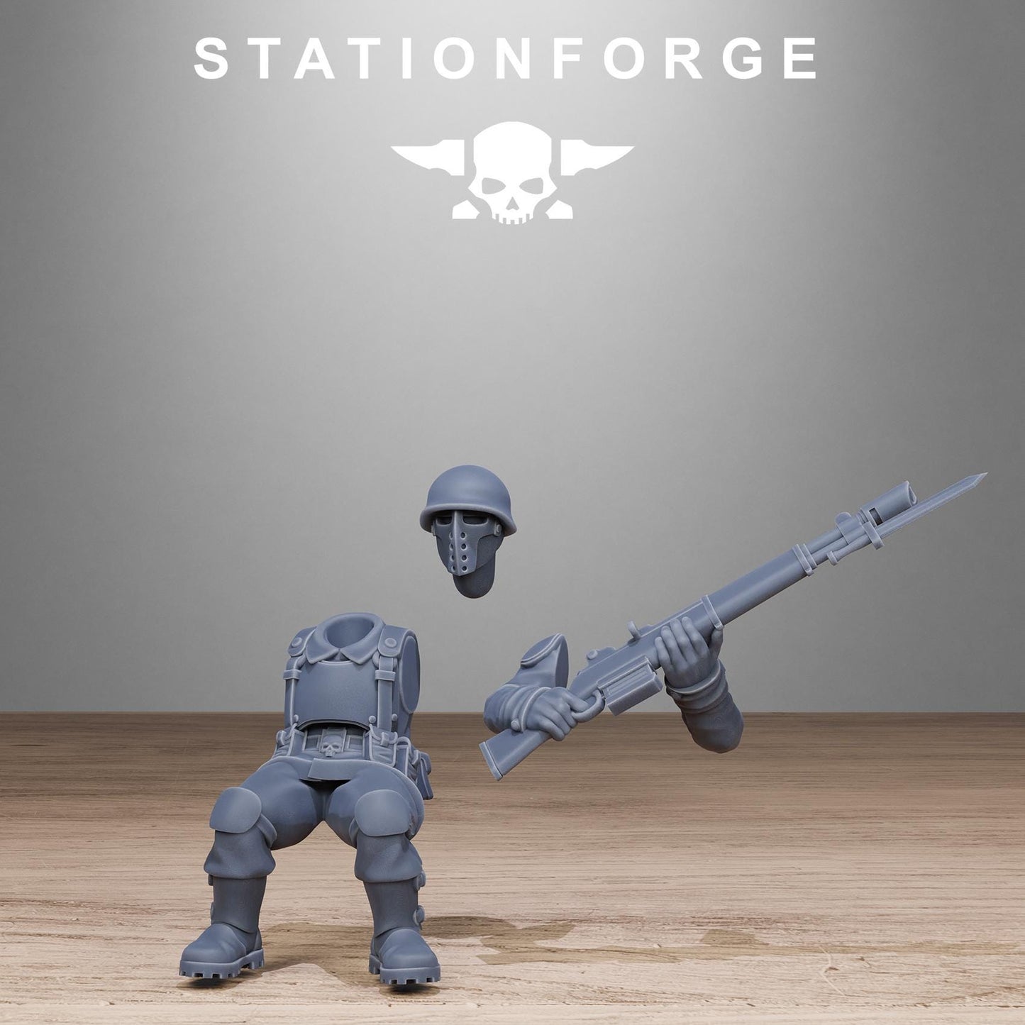 Free Guard Half Track Crew - set of 9 (sculpted by Stationforge)