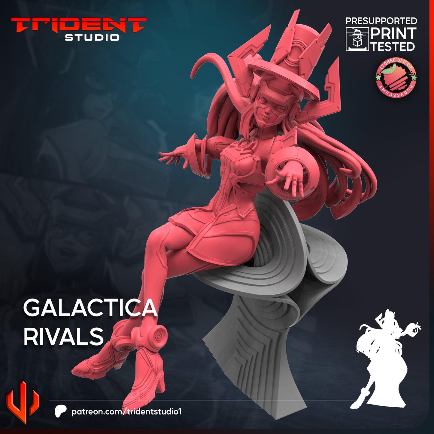 Galactica - Rivals (Fan art sculpted by Trident Studio) (Crisis Protocol Proxy/Alternative)