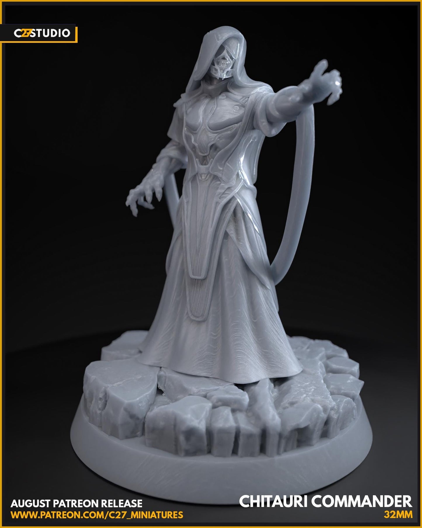 Chitauri Commander 32mm miniature (sculpted by C27 collectibles) (Crisis Protocol Proxy/Alternative)