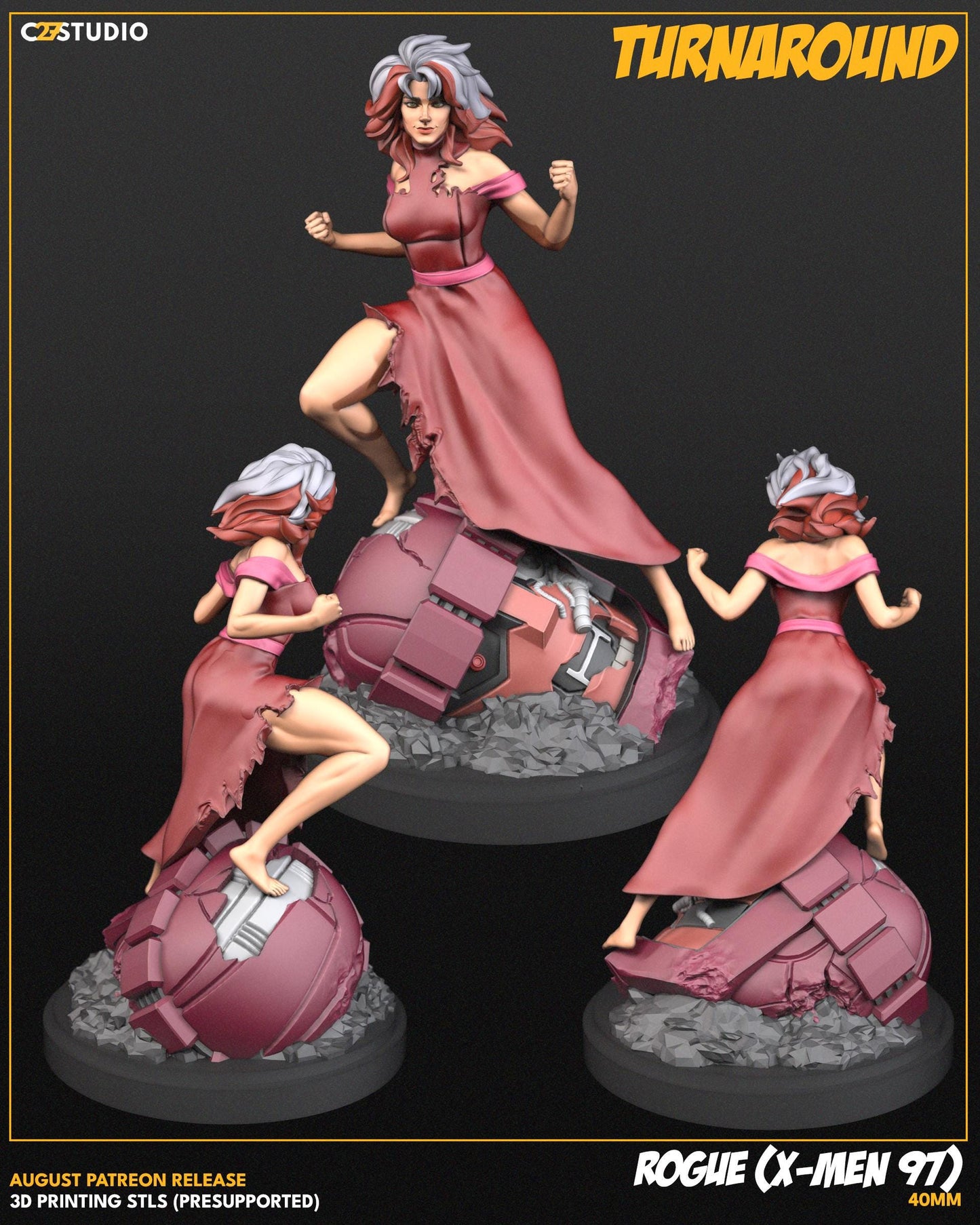 Rogue 97 - 40mm miniature (sculpted by C27 collectibles) (Crisis Protocol Proxy/Alternative)