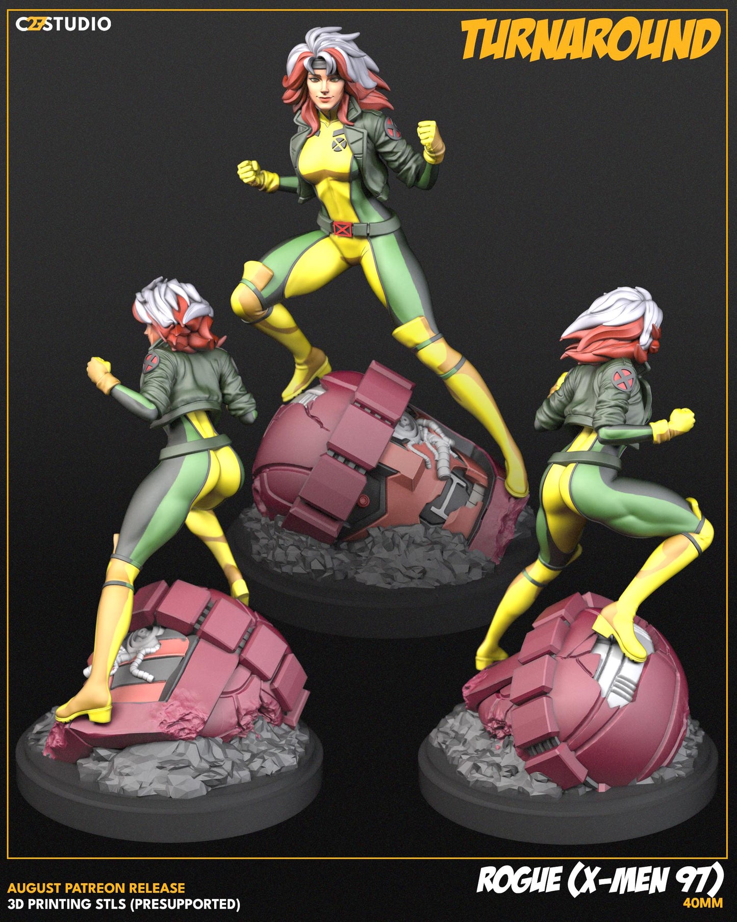 Rogue 97 - 40mm miniature (sculpted by C27 collectibles) (Crisis Protocol Proxy/Alternative)