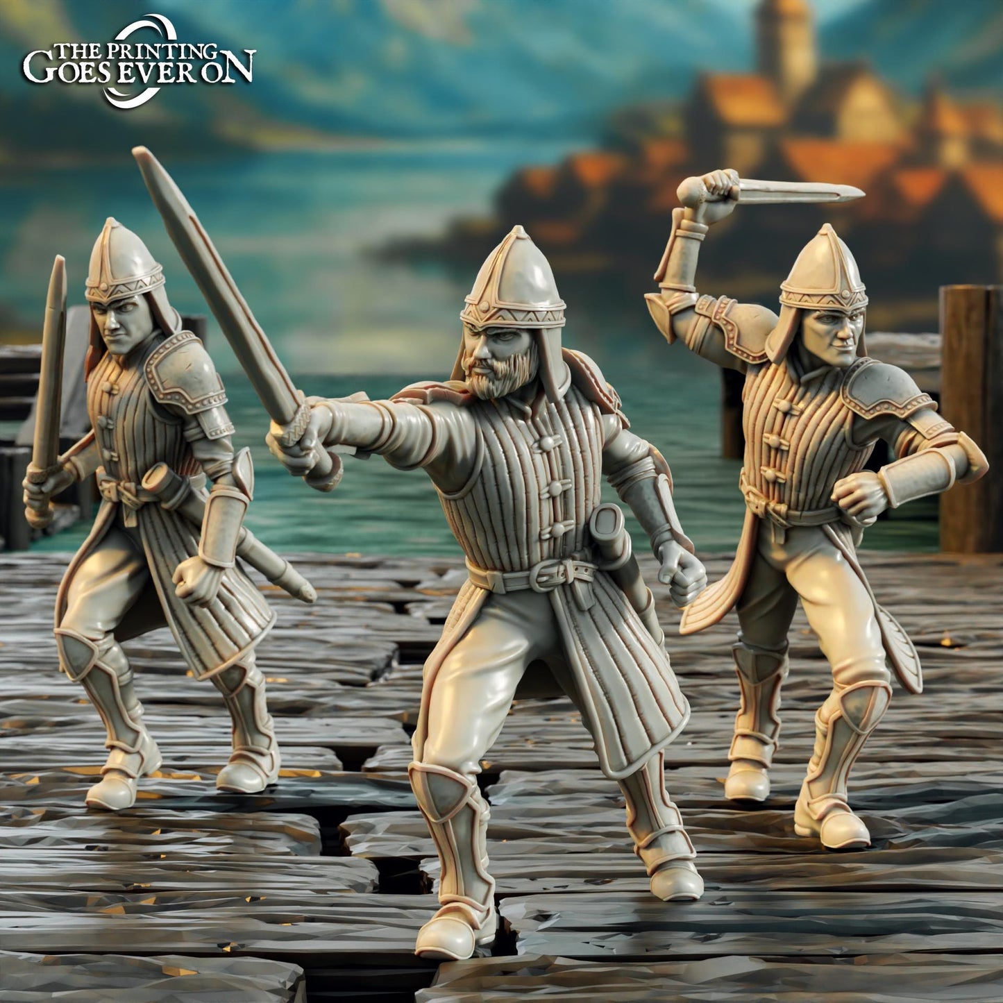 Driftport Swordsmen - Driftport Town (sculpted by Print Goes Ever On)