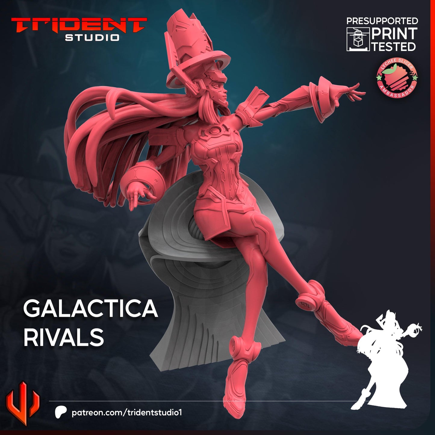 Galactica - Rivals (Fan art sculpted by Trident Studio) (Crisis Protocol Proxy/Alternative)