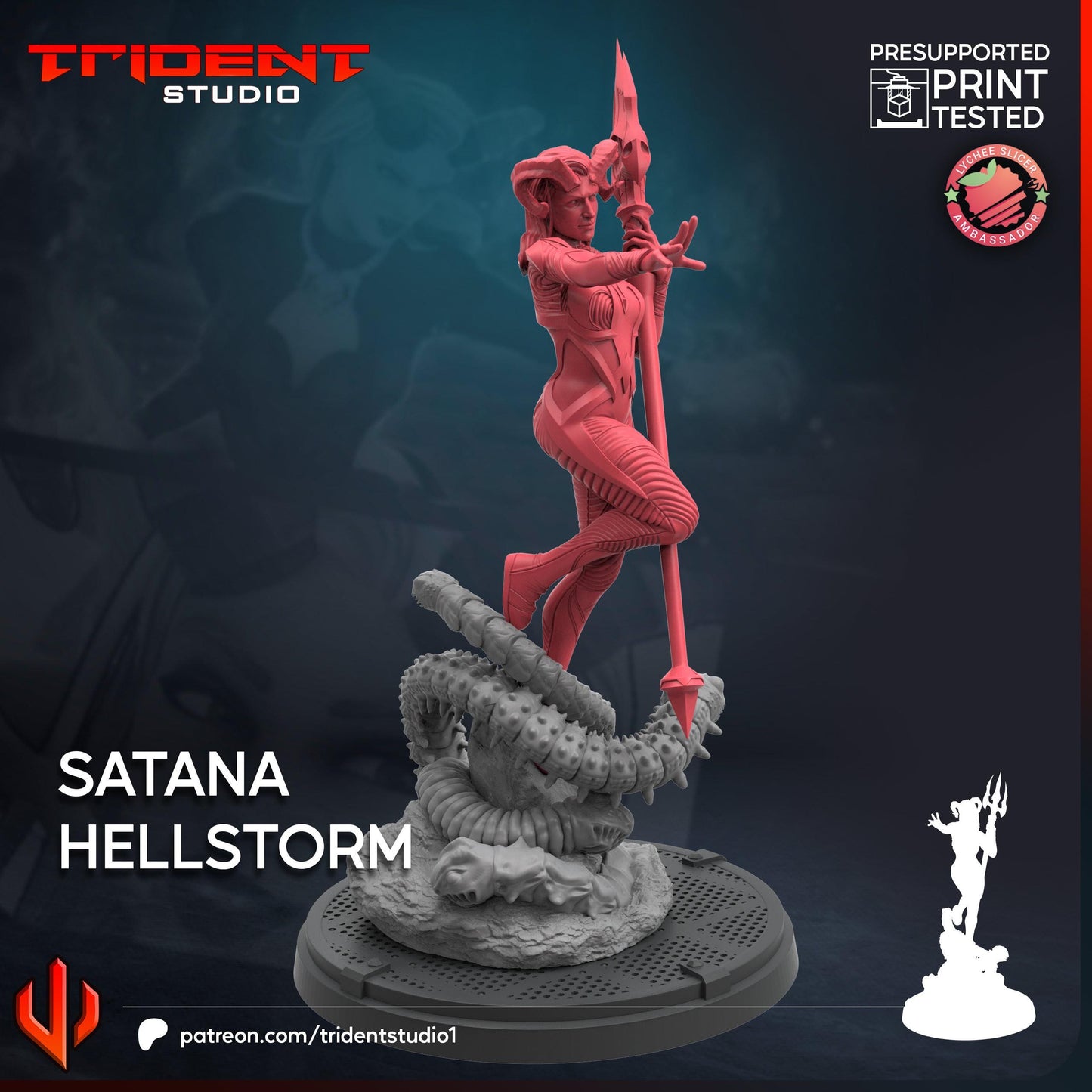 Satana Hellstorm (Fan art sculpted by Trident Studio) (Crisis Protocol Proxy/Alternative)