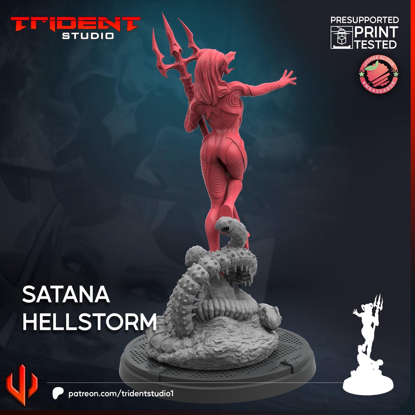 Satana Hellstorm (Fan art sculpted by Trident Studio) (Crisis Protocol Proxy/Alternative)