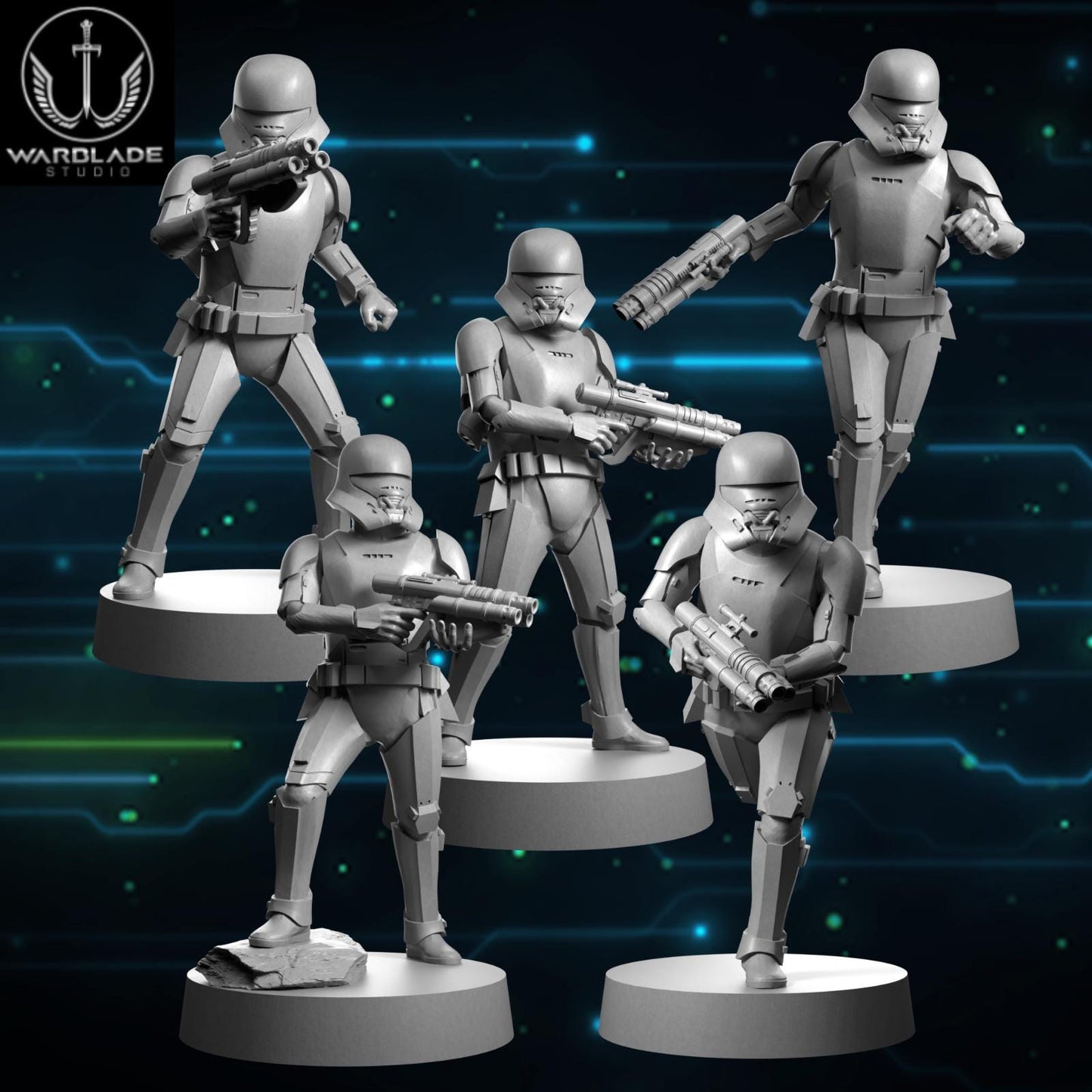 First Order Jet Troopers - Fan Art (40mm miniature - sculpted by Warblade Studios)