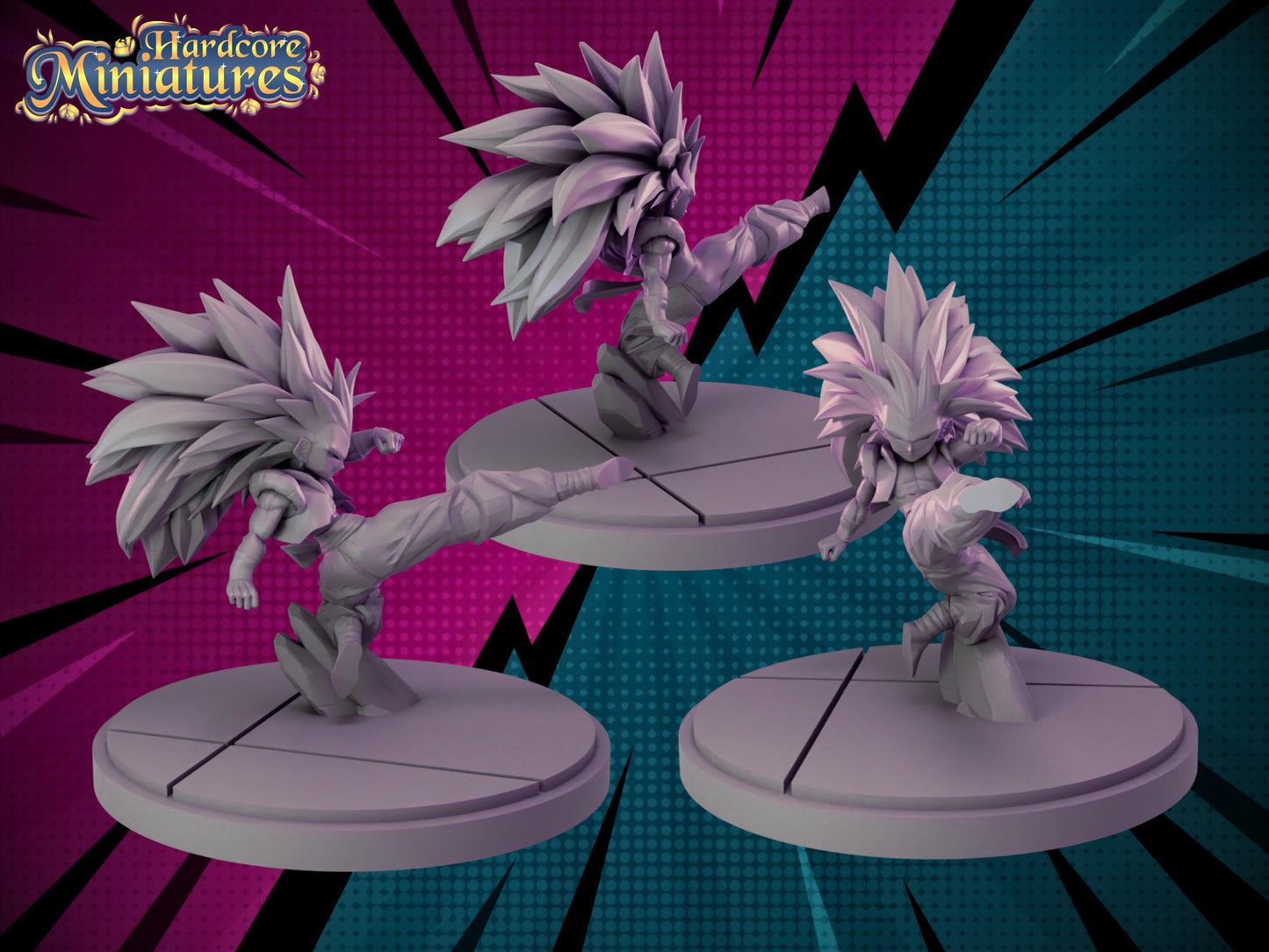 Gottenks - Dragonball Fan Art 40mm Miniature (Sculpted by Hardcore Miniatures) (Crisis Protocol Proxy/Alternative)