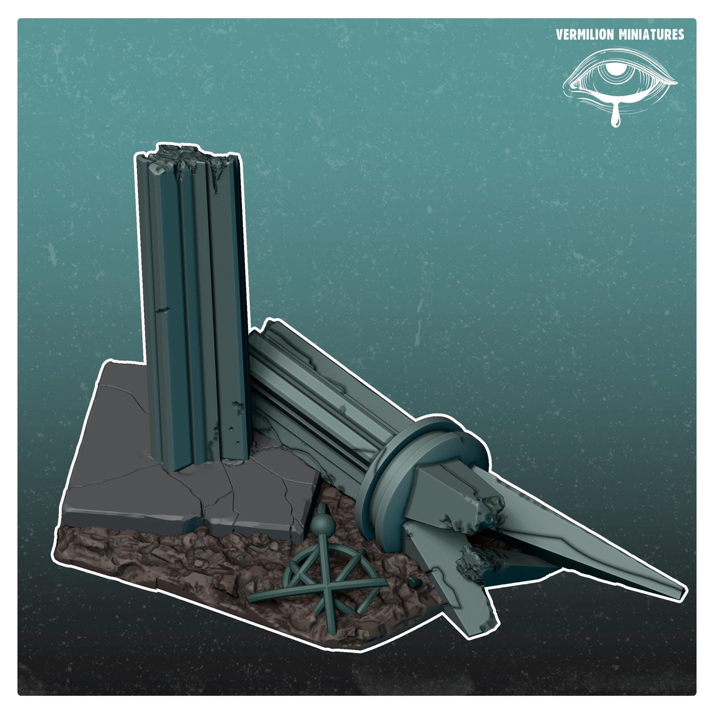 Broken Monument - Comrades Terrain (Sculpted by Vermillion Miniatures)