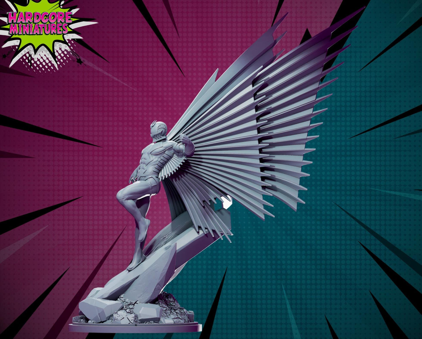 Black Bolt Earth X- Fan Art 40mm Miniature (Sculpted by Hardcore Miniatures) (Crisis Protocol Proxy/Alternative)