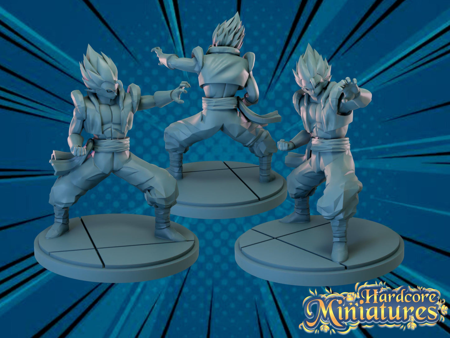 Gogeta - Dragonball Fan Art 40mm Miniature (Sculpted by Hardcore Miniatures) (Crisis Protocol Proxy/Alternative)