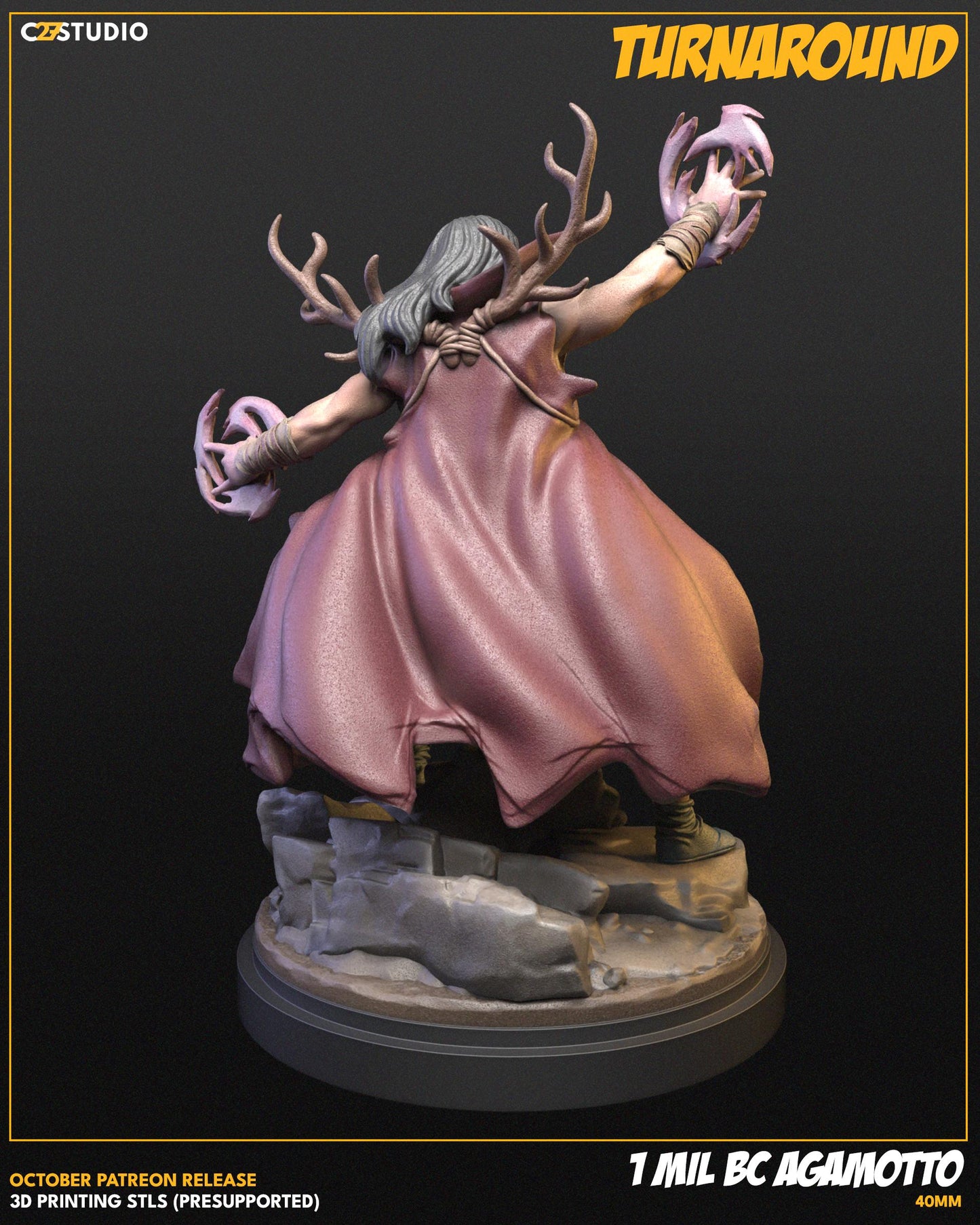 1 Mil BC Agamotto 40mm miniature (sculpted by C27 collectibles) (Crisis Protocol Proxy/Alternative)