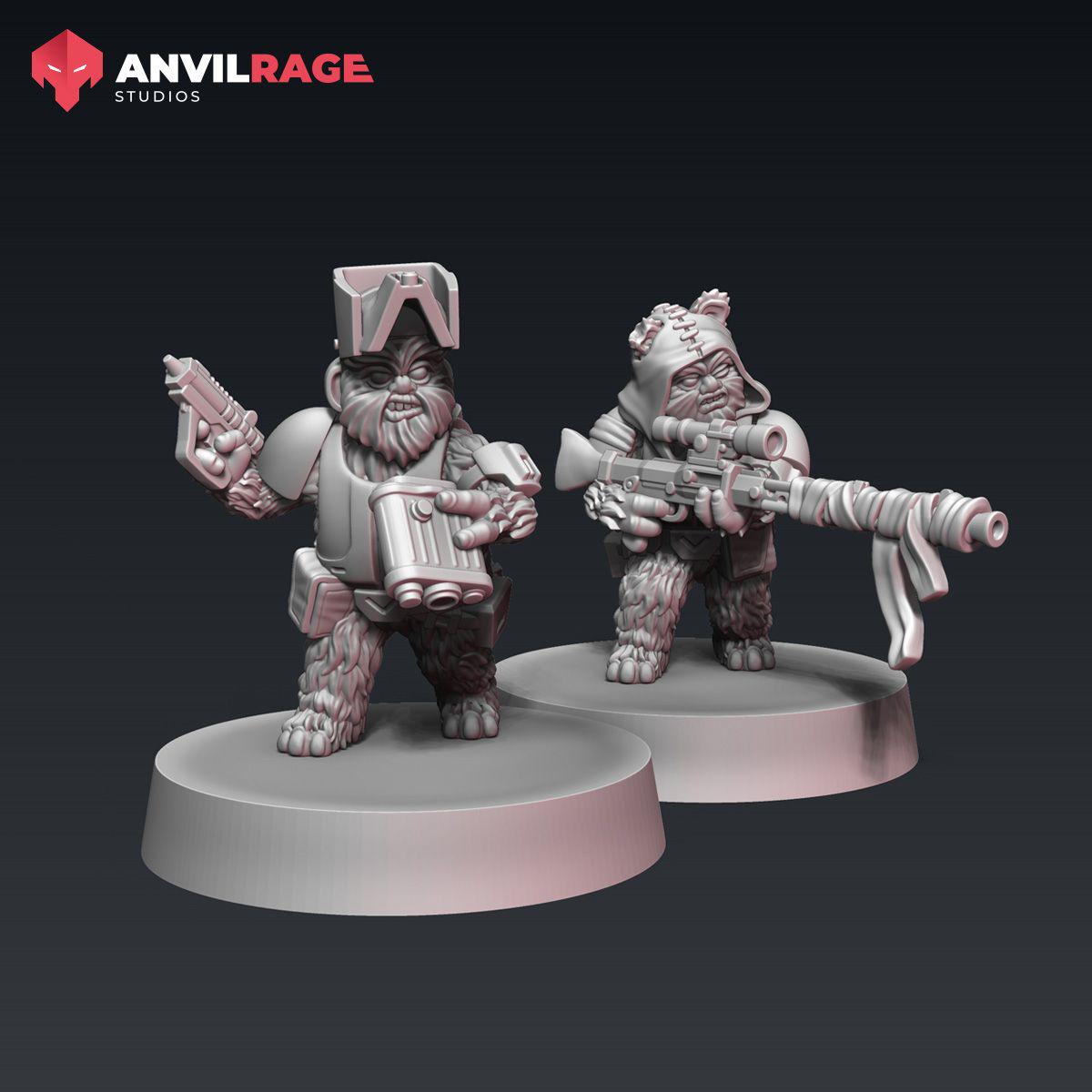 Guerilla Bear Defectors Sniper Team (Sculpted by Anvilrage Studios)