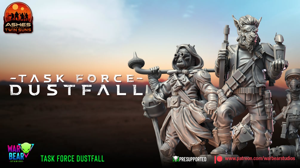 Task Force Dustfall - set of 18 (Sculpted by War Bear Studios)