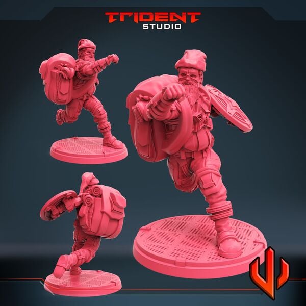 Red Guardian Xmas Special (Fan art sculpted by Trident Studio) (Crisis Protocol Proxy/Alternative)