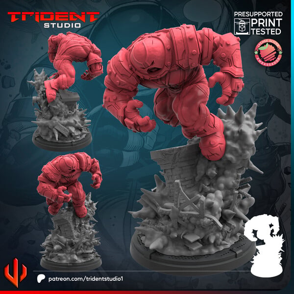 Juggernaut Savage Avengers (Fan art sculpted by Trident Studio) (Crisis Protocol Proxy/Alternative)