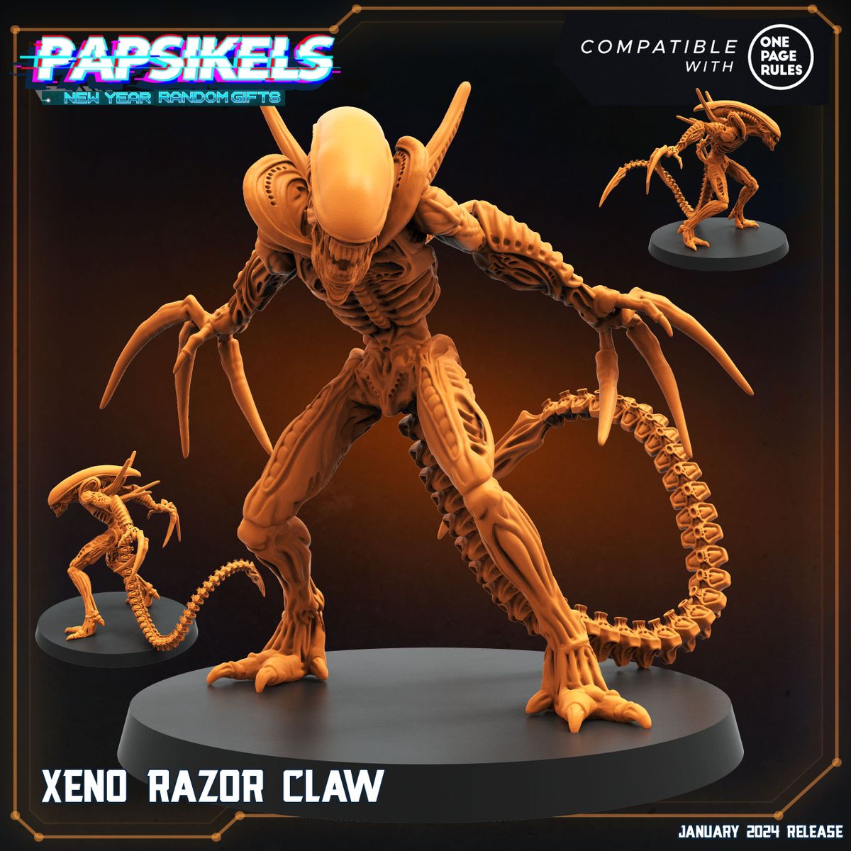 Xeno Razor Claw miniature sculpted by Papsikels