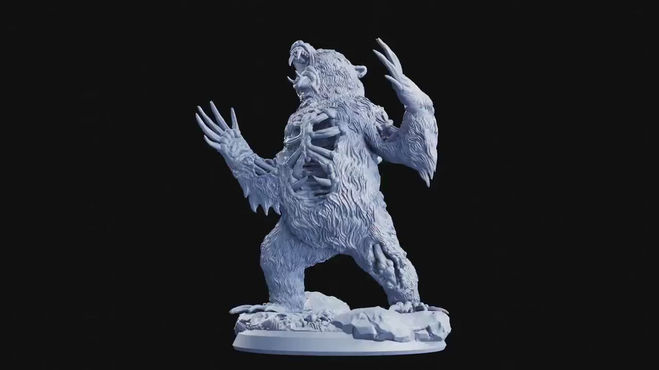 Dragon-Cursed Bear - The Crimson Calamity (sculpted by Flesh of Gods miniatures)