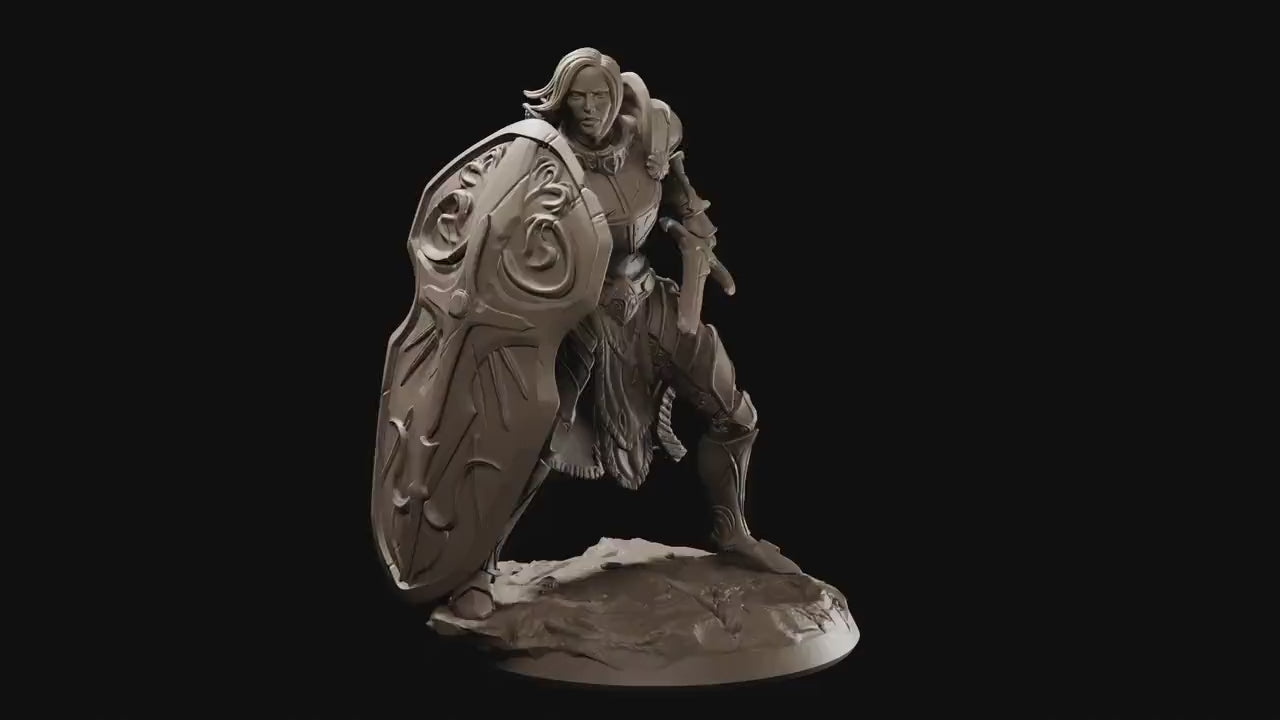 Female Paladin - The Godless Inquisition (sculpted by Flesh of Gods miniatures)