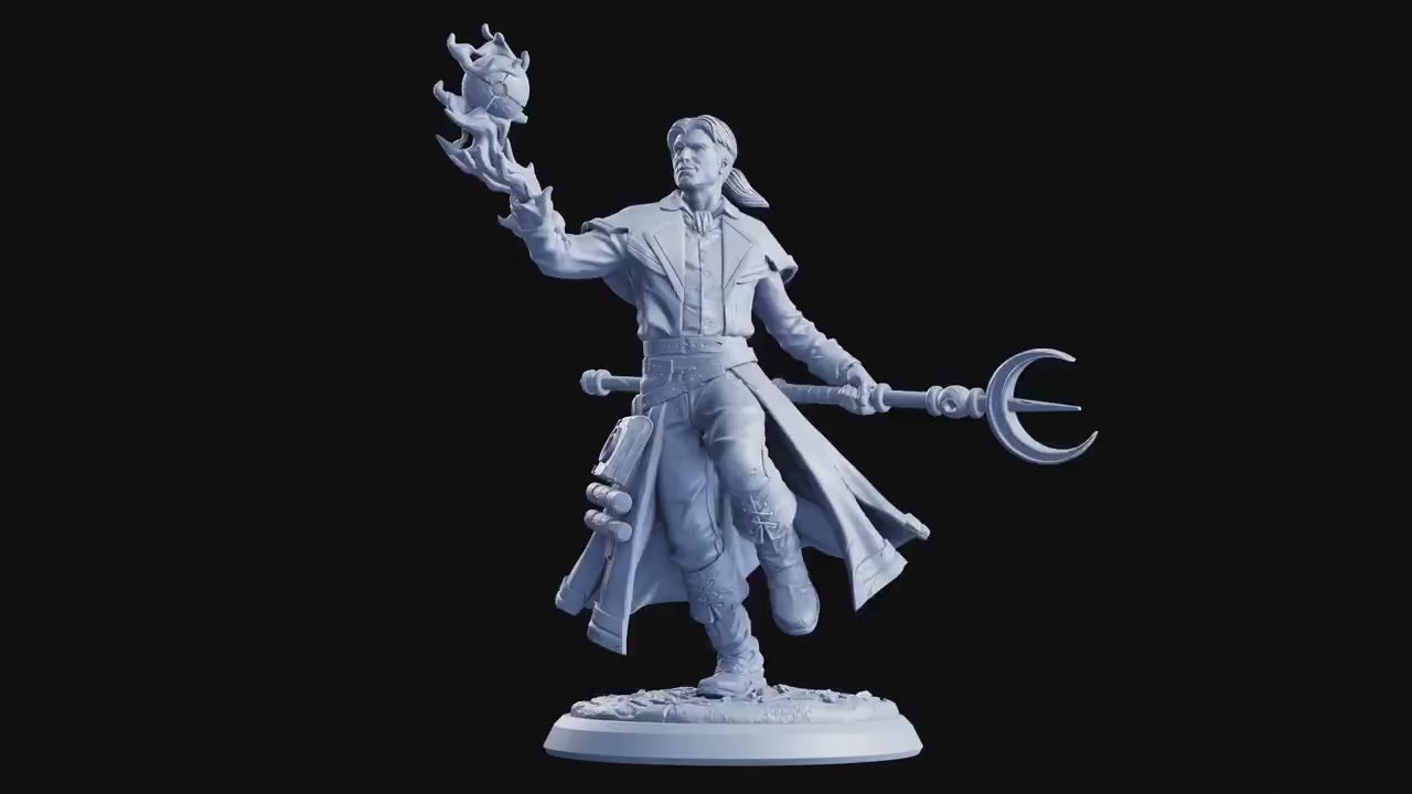 Nuvian, Lunar Sorcerer - The Crimson Calamity (sculpted by Flesh of Gods miniatures)