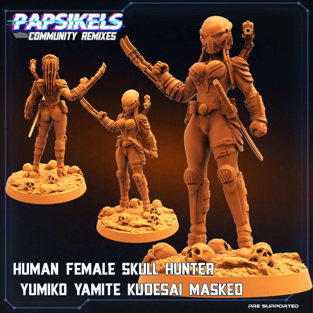 Human Female Skull Hunter / Predator (sculpted by Papsikels)
