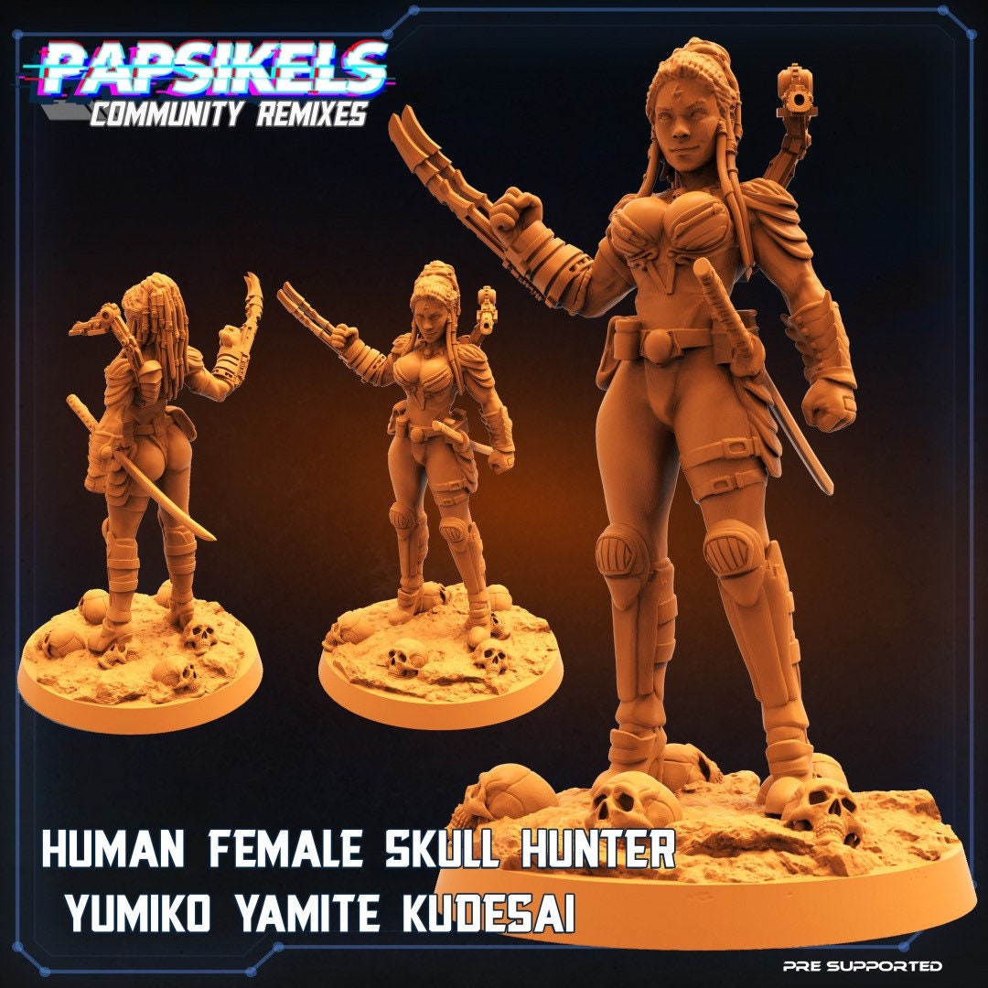 Human Female Skull Hunter / Predator (sculpted by Papsikels)