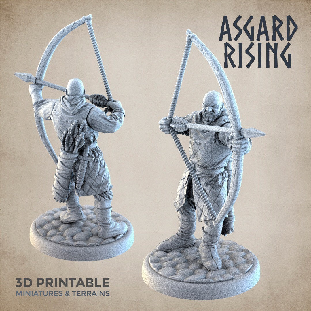 English Archers - set of 6 - by Asgard Rising (longbow / bowmen / warband)
