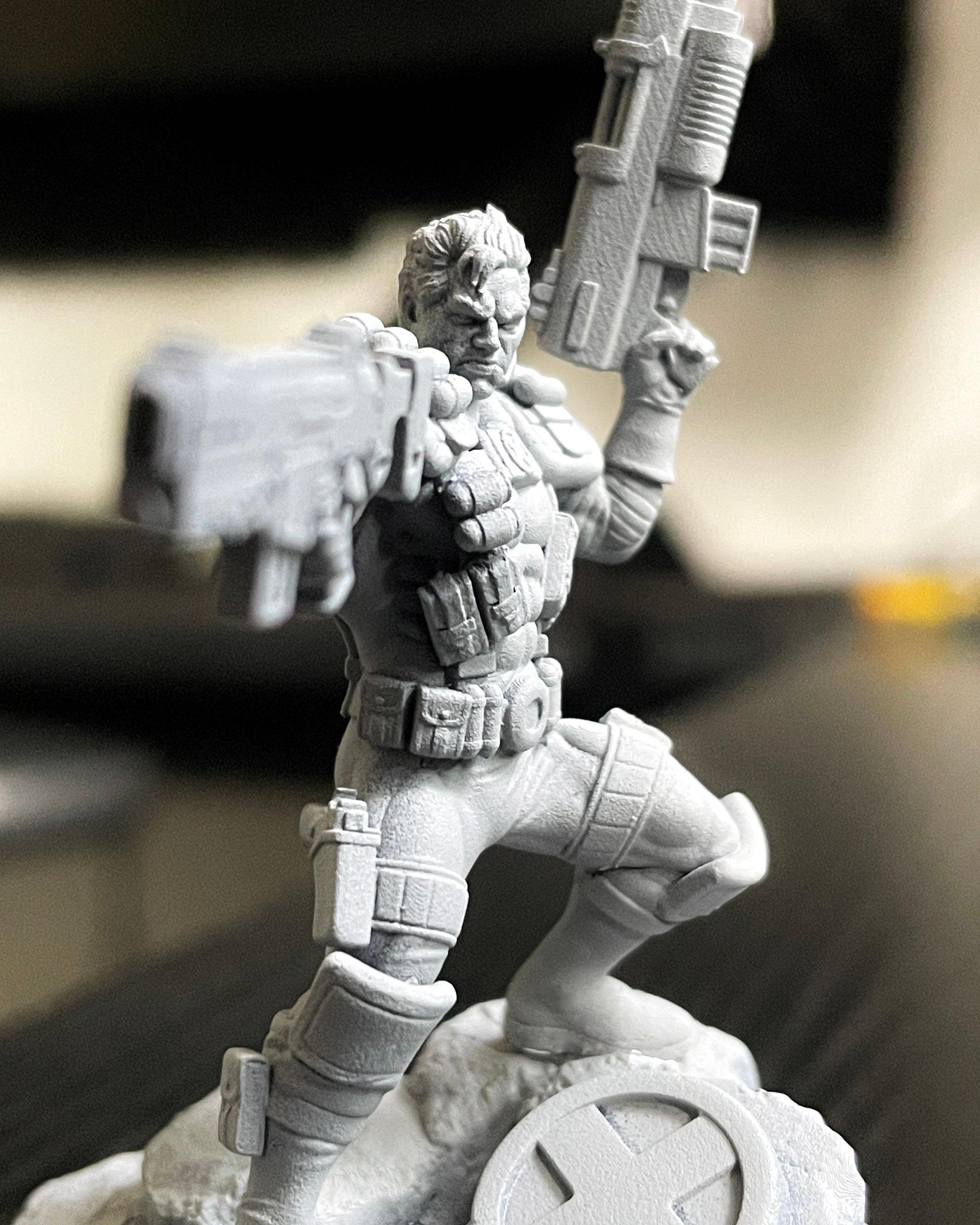 Cable / Nathan Summers / Satellite Winters 40mm miniature (sculpted by C27 collectibles) (Crisis Protocol Proxy/Alternative)