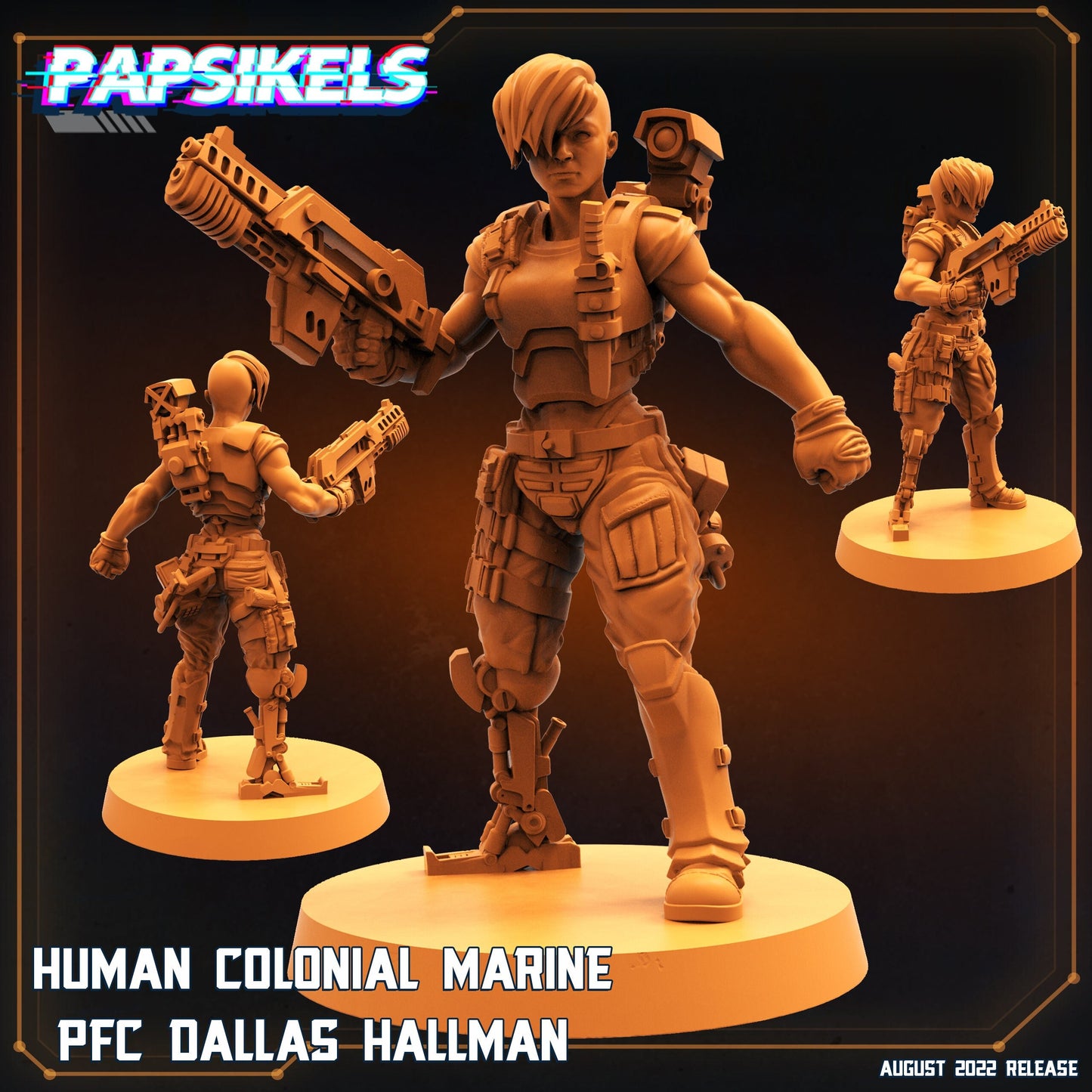 Human Colonial Marine PFC Dallas Hallman (sculpted by Papsikels)