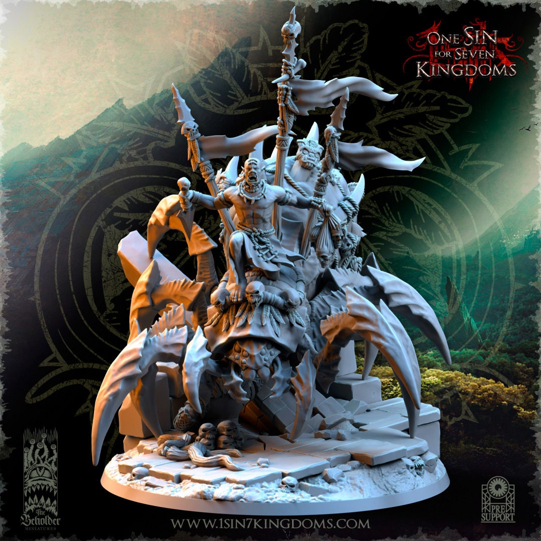 Salanaar Shaman Spider Rider (sculpted by Beholder Miniatures)