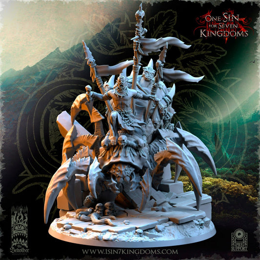 Salanaar Shaman Spider Rider (sculpted by Beholder Miniatures)