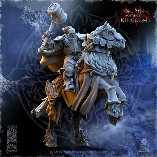 Haakon, Storm-Knight Commander (sculpted by Beholder Miniatures)