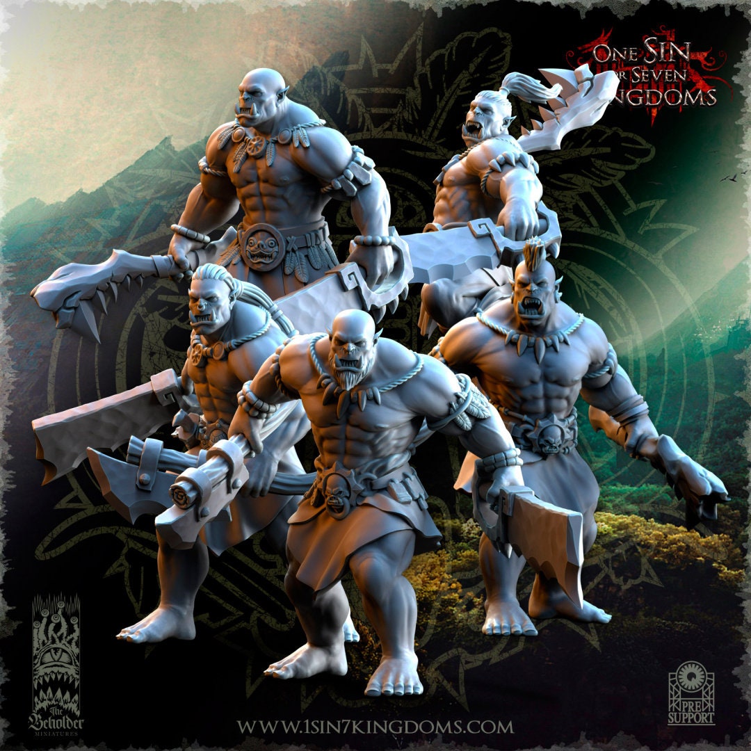 Salanaar Orcs Warriors (sculpted by Beholder Miniatures)