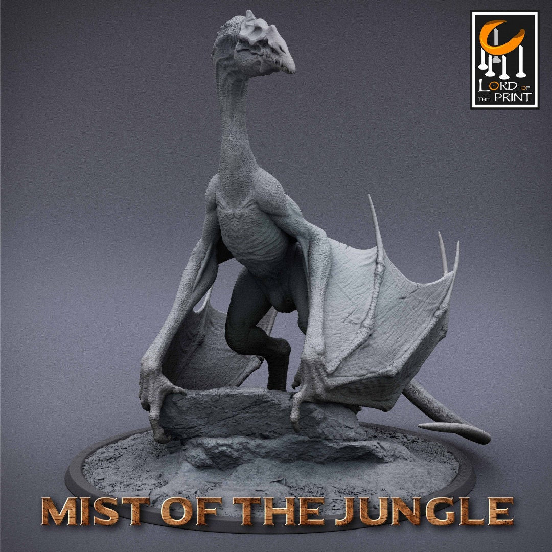 Prehistoric Wyvern - Staring (Sculpted by Lord of the Print)