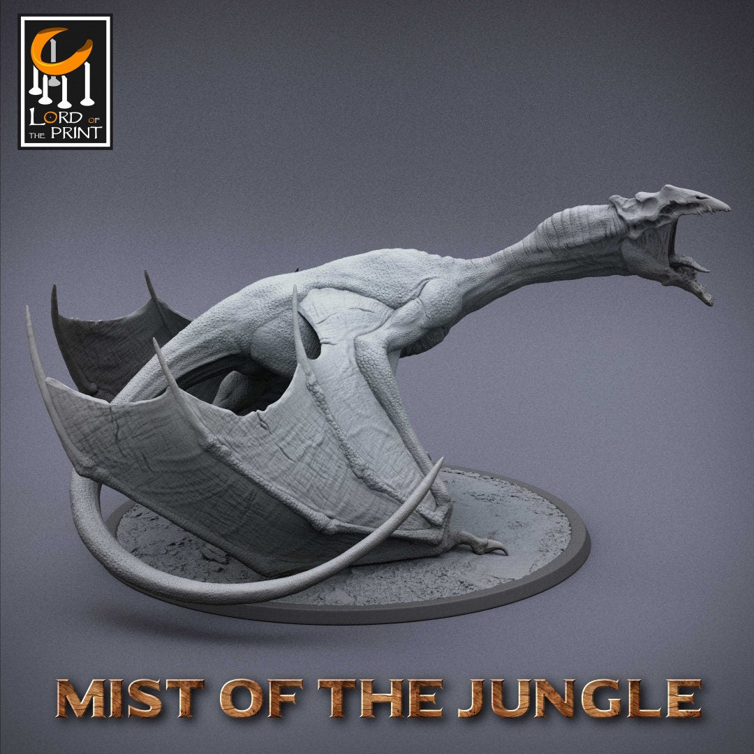 Prehistoric Wyvern - Screaming (Sculpted by Lord of the Print)