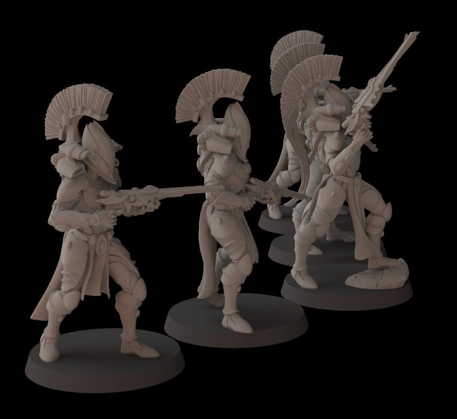 Aeterni Elite Guards - set of 5 (Sculpted by Fantasy Cult Miniatures)