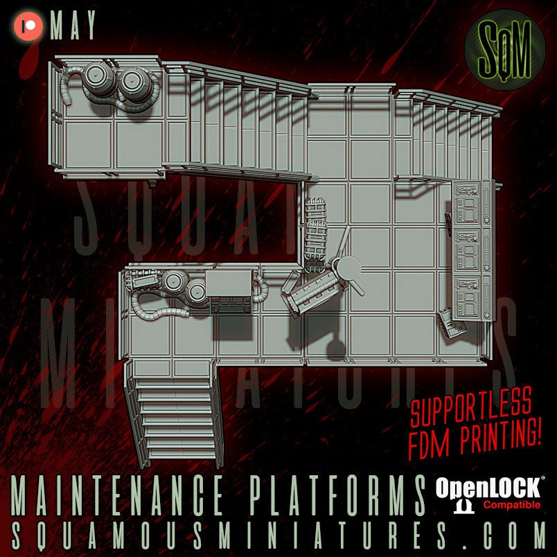 Jungle Maintenance Platform (Sculpted by Squamous Miniatures)