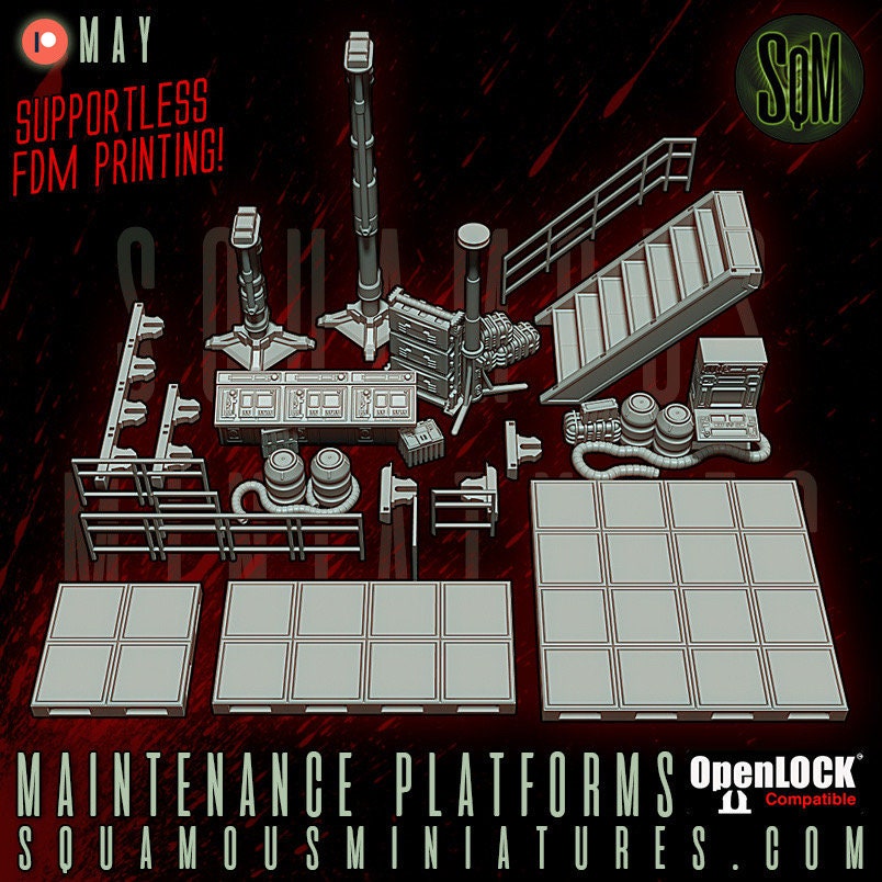 Jungle Maintenance Platform (Sculpted by Squamous Miniatures)
