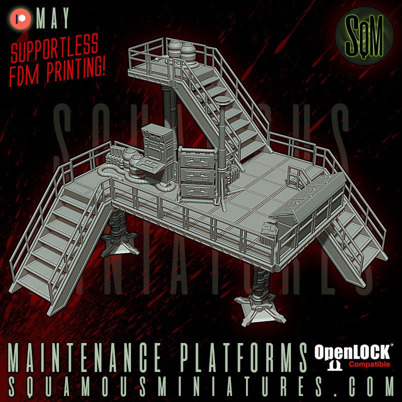 Jungle Maintenance Platform (Sculpted by Squamous Miniatures)