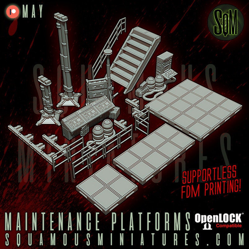 Jungle Maintenance Platform (Sculpted by Squamous Miniatures)