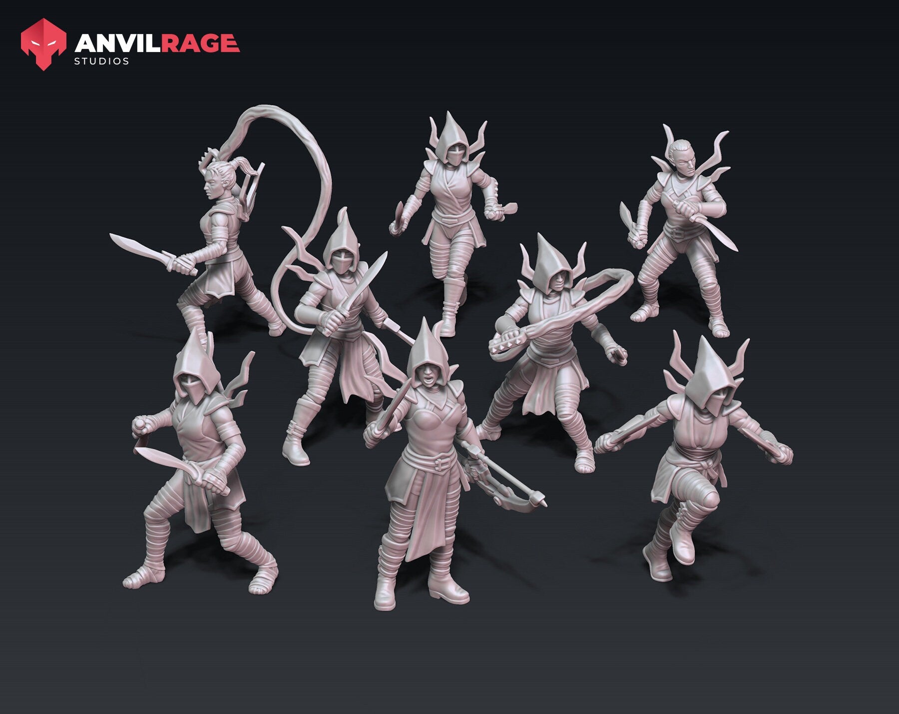 Sisters of the Night Kit - set of 8 (Sculpted by Anvilrage Studios)