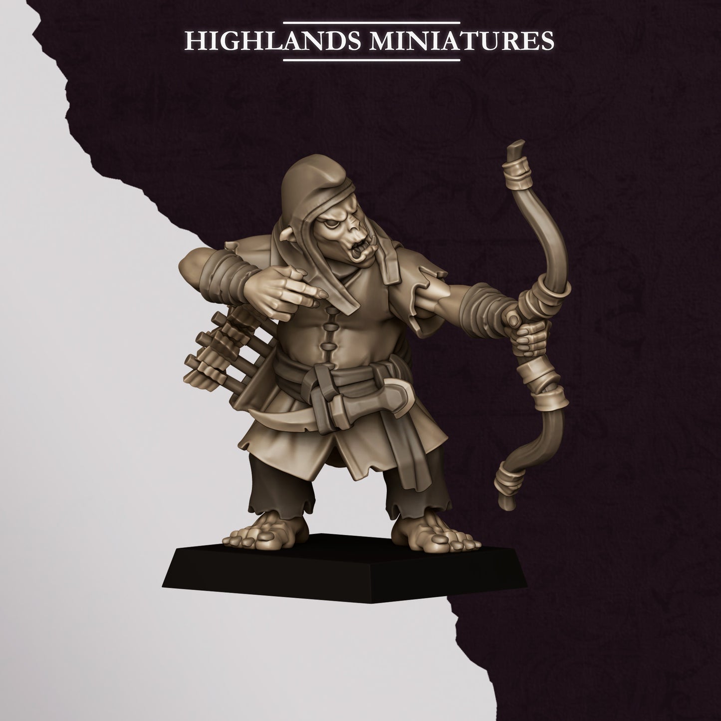 Hobgoblin Archers miniature (Sculpted by Highland Miniatures)