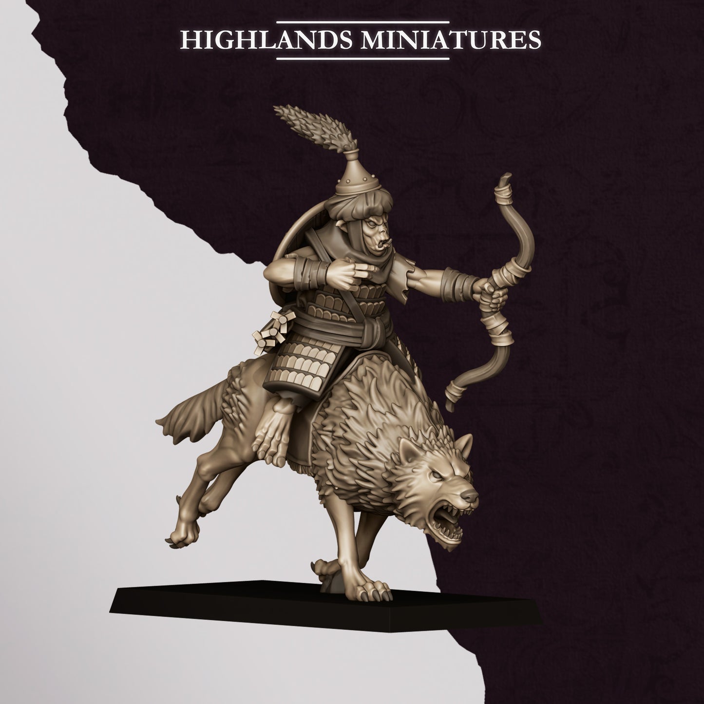 Hobgoblin Riders miniature (Sculpted by Highland Miniatures)